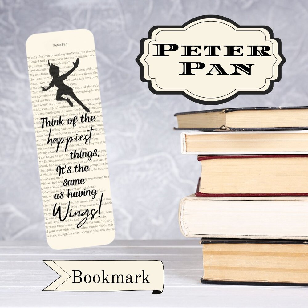 Peter Pan Book Page Bookmark, Book Accessories, Peter Pan Gifts, Bookish